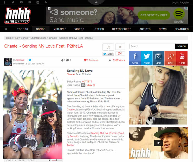  Shrinkabulls Legacy in the Press with Chantel - for song sending my Love